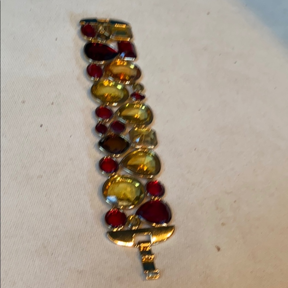 Yellow and red jewel bracelet